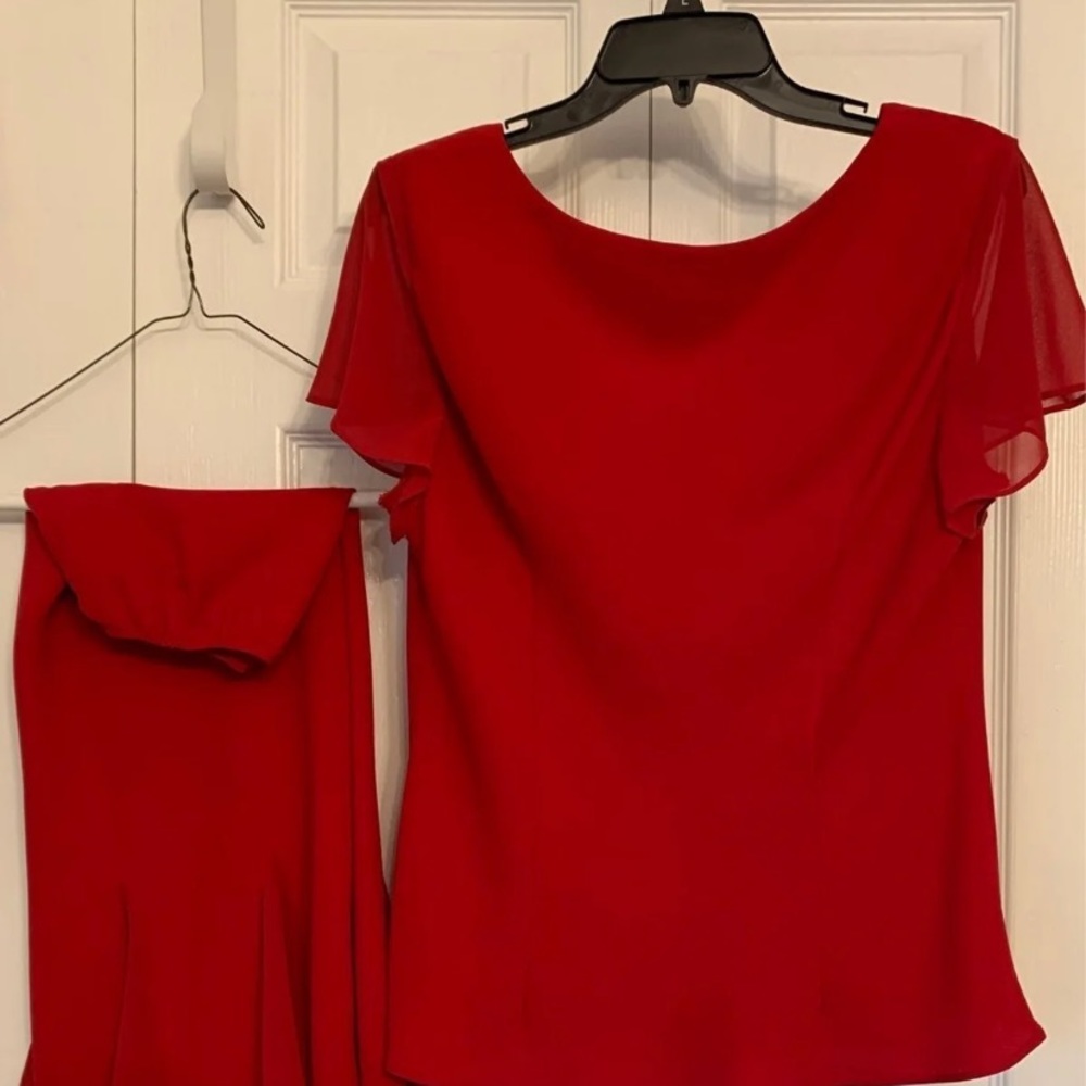 SL Fashions Red Suit Dress size 16.